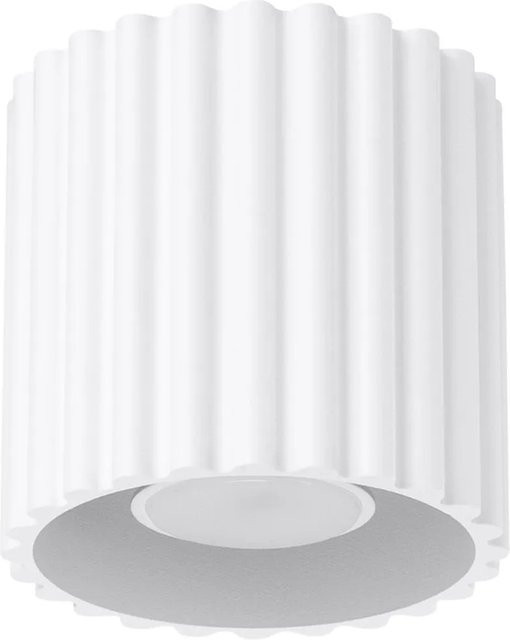 Licht-Erlebnisse Deckenspot Aufputz GU10 Weiß Rund aus Aluminium Durchmesser: 10 cm - Bild 1