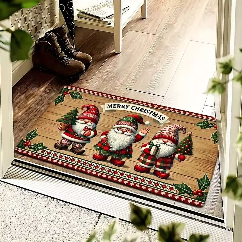 VIKAMA Weihnachts-Zwerg Fußmatte rutschfest und langlebig für Eingangsbereich und Badezimmer - Bild 2