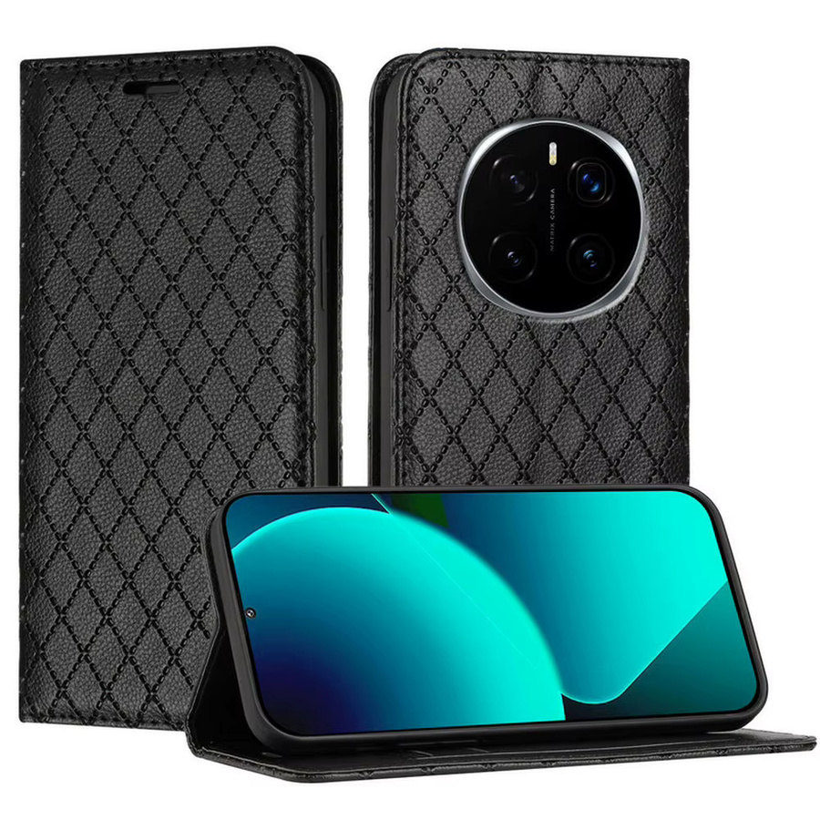 Magnetische Leder-Schutzhülle im Buchdesign für Honor Magic 8 7 Pro 5G und Honor Magic 8 Lite sowie Huawei Honor Magic 7 Lite in Schwarz oder Lila - Bild 2