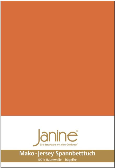 Janine Spannbetttuch aus Mako Feinjersey in Orange - Bild 1
