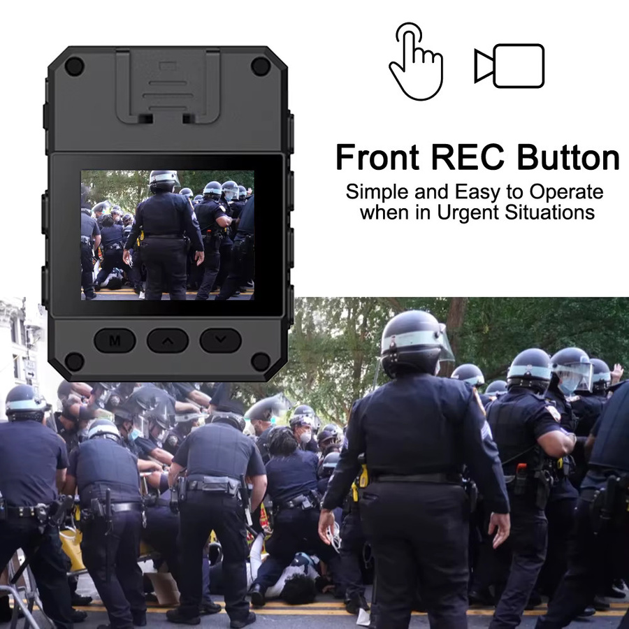 CUGUU Mini Kamera mit 2-Zoll-Farbdisplay, 4K/1080P HD Camcorder mit Infrarot-Nachtsicht, tragbare Bodycam in Schwarz - Bild 4