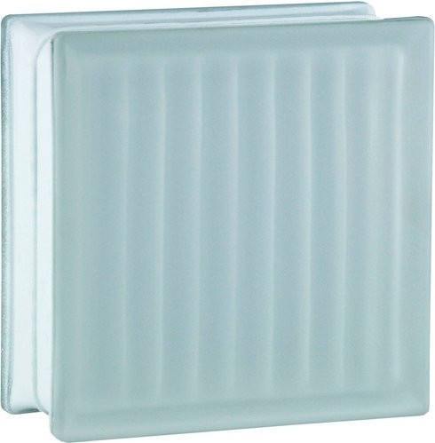 Fuchs Design Glasbaustein in Weiss mit Streifenmuster, B/H: 19 x 19 cm - Bild 1