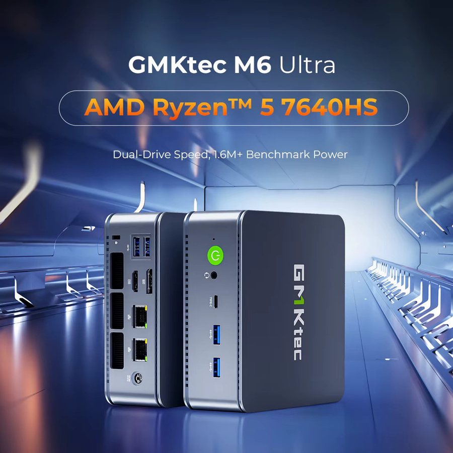 GMKtec M6 Ultra Mini-PC mit AMD Ryzen 5 7640HS, Windows 11 Pro, 2,5G Dual LAN, WiFi 6E und USB 4.0 - Bild 2