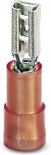 Phoenix Contact 3240050 Flachsteckhülse Teilisoliert Rot 100 Stück mit Steckbreite 4,8 mm und Steckdicke 0,5 mm - Bild 1