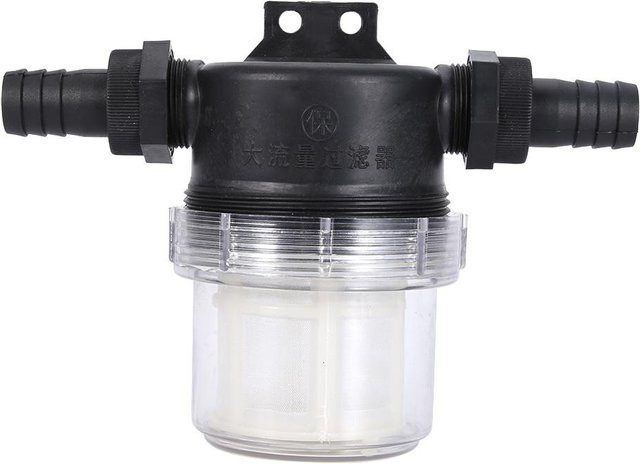 mfySpace Transparentes Inline-Maschensieb als Wasserpumpenfilter für die Bewässerung in Schwarz - Bild 1
