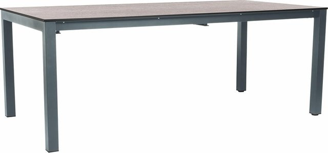 Stern Ausziehtisch Silverstar Stone light aus Aluminium in Graphit, B/T: 200 bis 250 x 100 cm - Bild 1