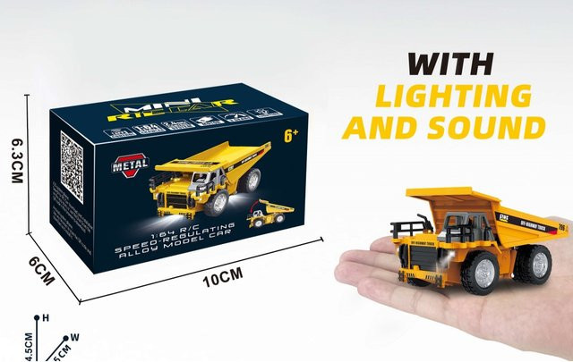 TOUCAN RC HOBBY Micro 1:64 Muldenkipper HG4 431, ferngesteuert, Metall, ab 6 Jahren - Bild 1