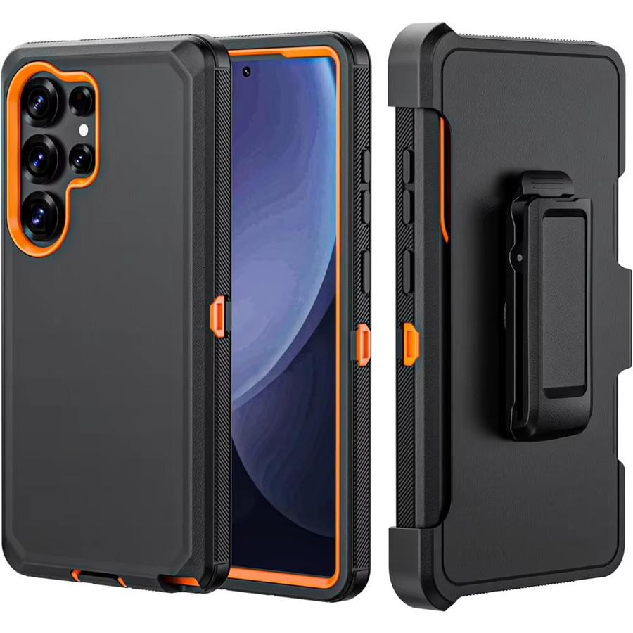 OTT 3in1 Stoßfeste Handyhülle mit Clip für Samsung Galaxy S26 S25 S24 S23 Plus Ultra in Schwarz oder Blau - Bild 4