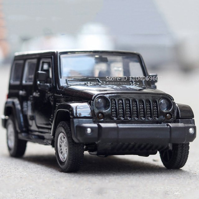 MAKEDA Wrangler Polizeiauto Modell, 1:32, Metalldruckguss, mit Licht und Sound - Bild 1
