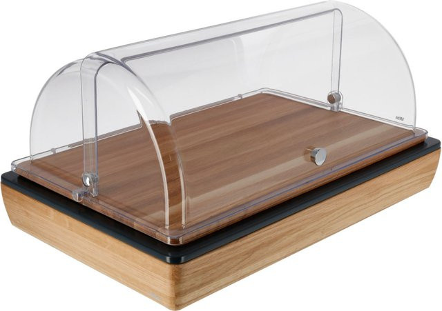 VEGA Buffetvitrine Montana in Eiche und Transparent, Rechteckig, B: 55,4 cm, T: 35,2 cm, H: 29,9 cm - Bild 1