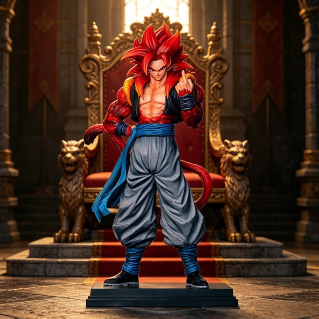 Bandai Dragon Ball Ssj4 Gogeta Figur, Actionfiguren, mit Austauschbaren Händen - Bild 1