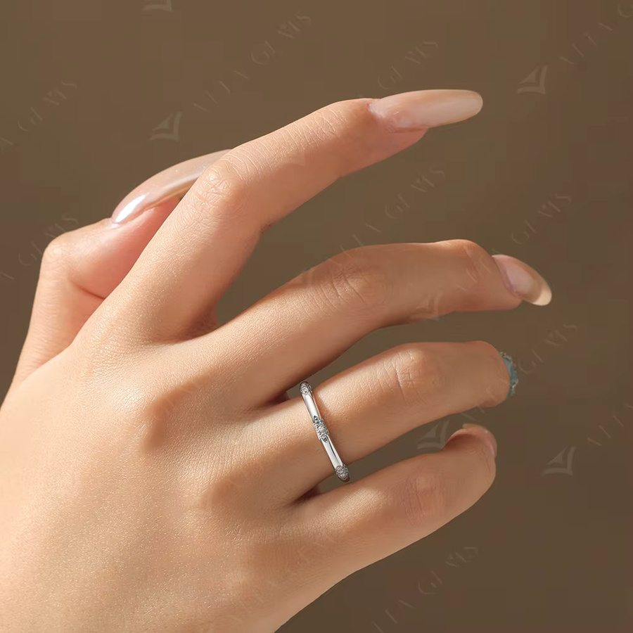 ATTAGEMS Verlobungsring, 925 Silber, Diamant, Unisex - Bild 2