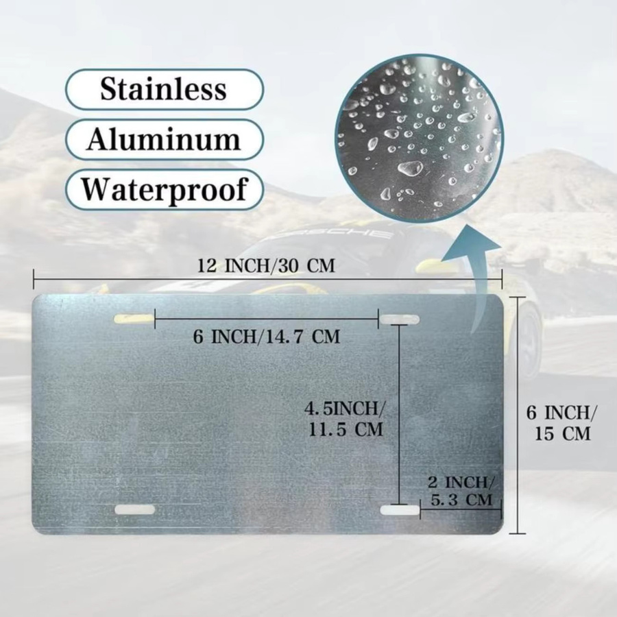 CIFBUY 2D-Flachplakette aus Aluminium im Vintage-Industriestil, Wanddekoration in Weiß mit Tiermotiv - Bild 2