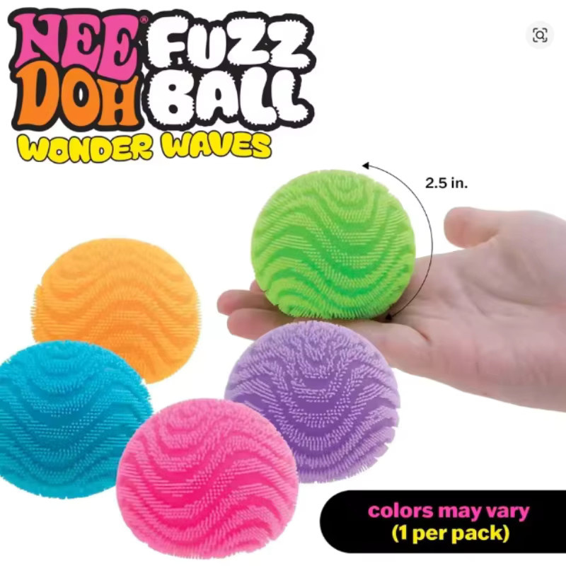 Nee Doh Wonder Waves Fuzz Ball, Texturierter Sensorischer Quetschball - Bild 2