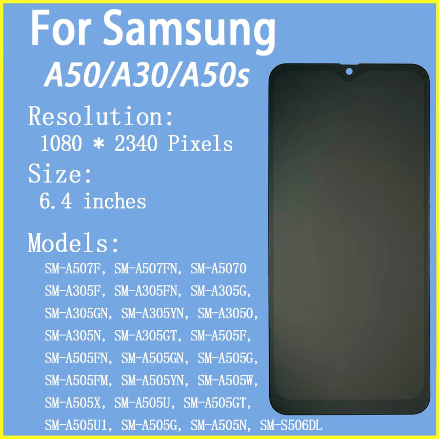 Samsung LCD-Display Ersatzteil mit Touchscreen-Digitizer für Galaxy A50, A50s und A30 in Schwarz - Bild 2