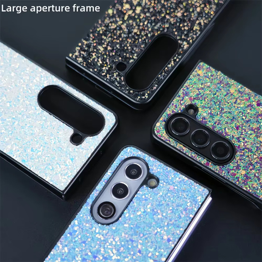 Samsung Glitzer-Hülle für Galaxy Z Fold 7 6 5 4 3 in Weiß mit Bling-Pailletten-Design und stoßfestem Schutz - Bild 2