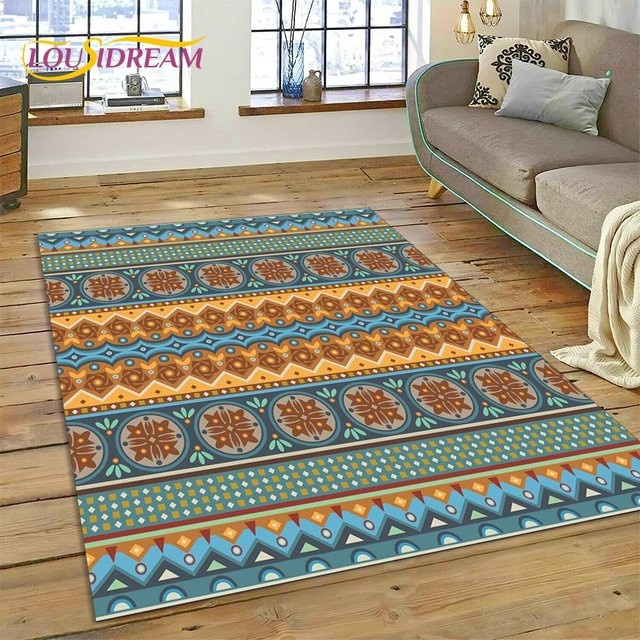 Classics Bohemia Nordischer türkischer Kelten-Teppich, geometrisches Design, rutschfest und waschbar, Polyester, Mehrfarbig, B/T: 60 x 40 cm - Bild 1