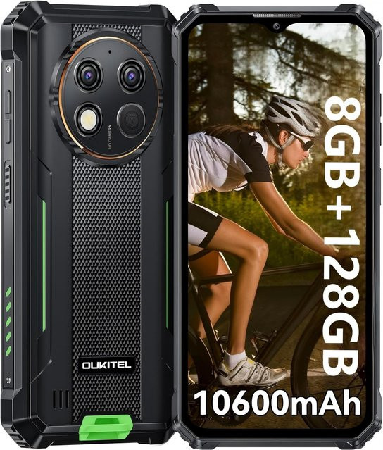 Oukitel G1S Smartphone mit 128 GB Speicher, 8 GB RAM, 6,52 Zoll Display, 10600 mAh Akku und Android 15 in Grün - Bild 1