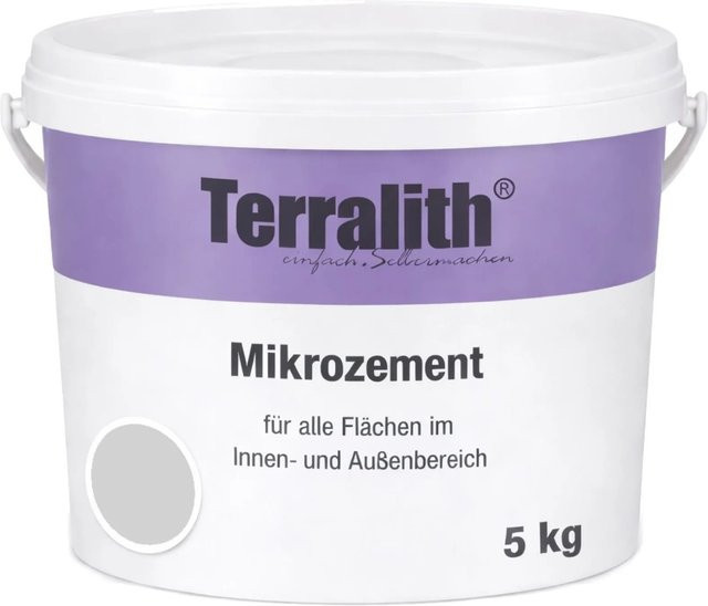 Terralith Mikrozement Fix & Fertig LFC0361 Softgrau 5kg für 3,5qm mit 0-2mm Körnung - Bild 1