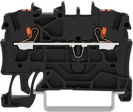 WAGO 2202-1205 Durchgangsklemme, 100 Stück, Schwarz und Orange - Bild 1