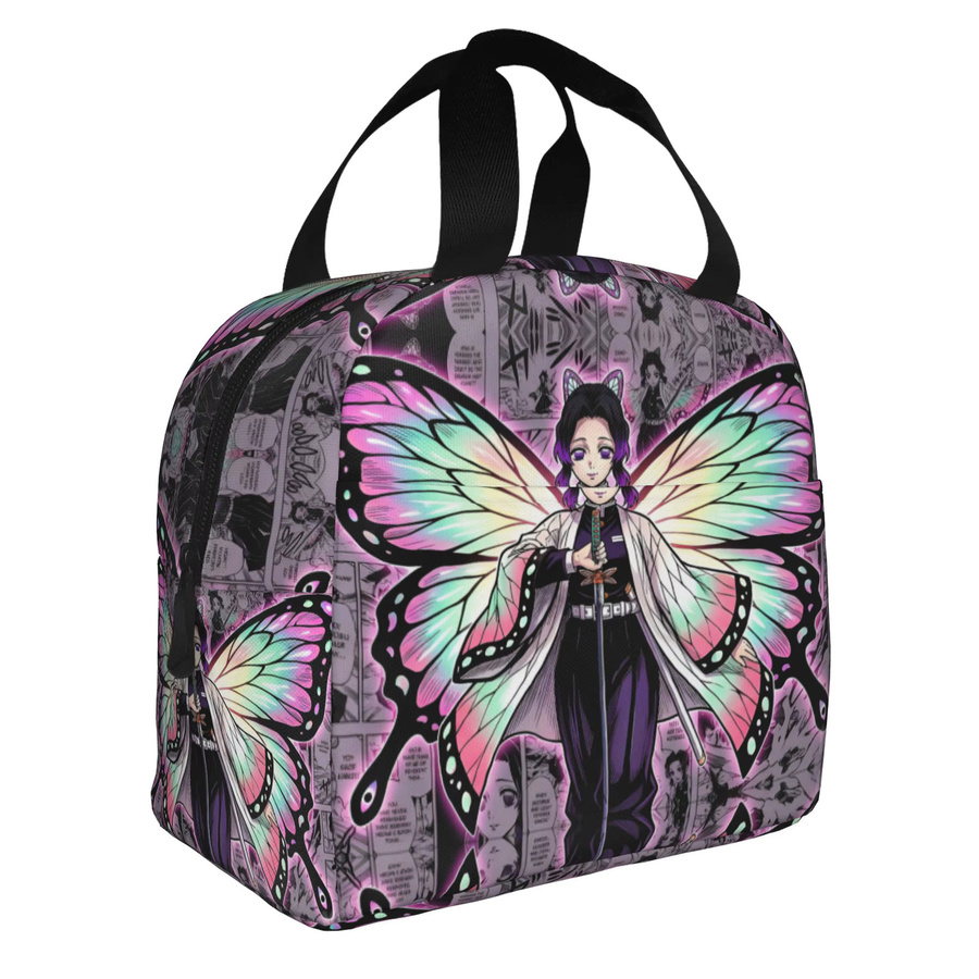 Bandai Demon Slayer Isolierte Lunchtasche Kichijoji Shinobu Thermo-Kühlbox für Damen und Herren, Mehrfarbig, B/T/H: 22,0 x 20,0 cm - Bild 2