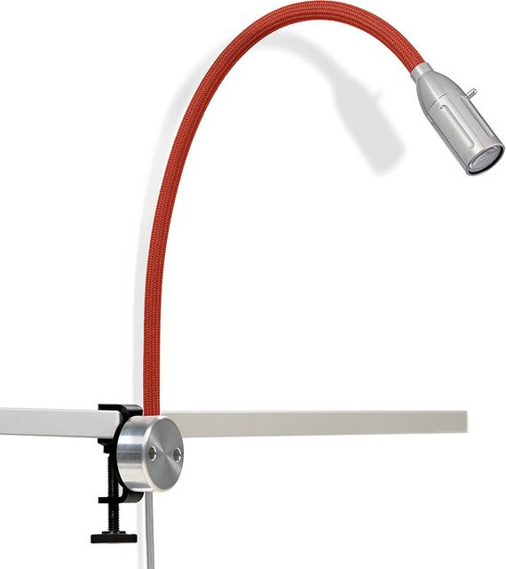 Less-n-more Zeus Essentials LED-Klemmleuchte aus Aluminium in Rot mit warmweißem Licht (2700K) - Bild 1