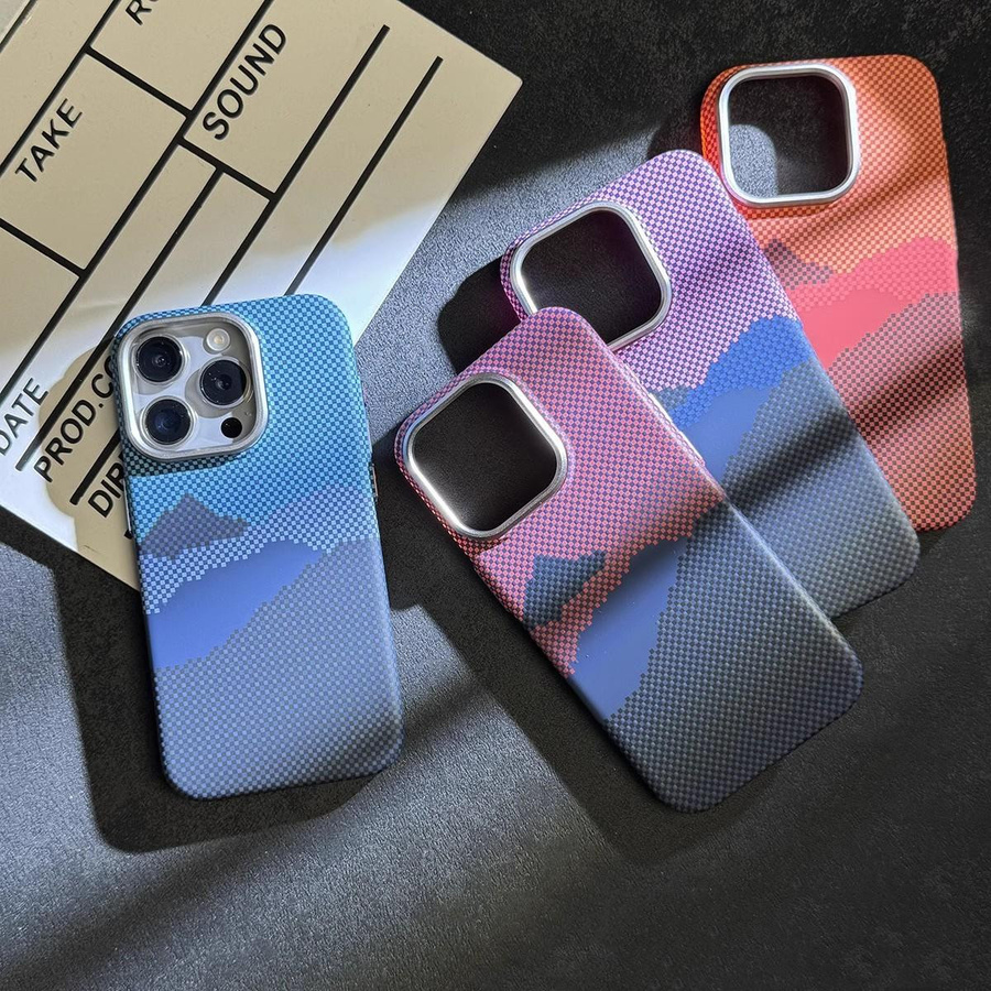 Magnetische Kevlar Carbonfaser Handyhülle für Apple iPhone 17 Air 16 15 14 13 12 Pro Max Plus mit MagSafe Kompatibilität - Bild 2