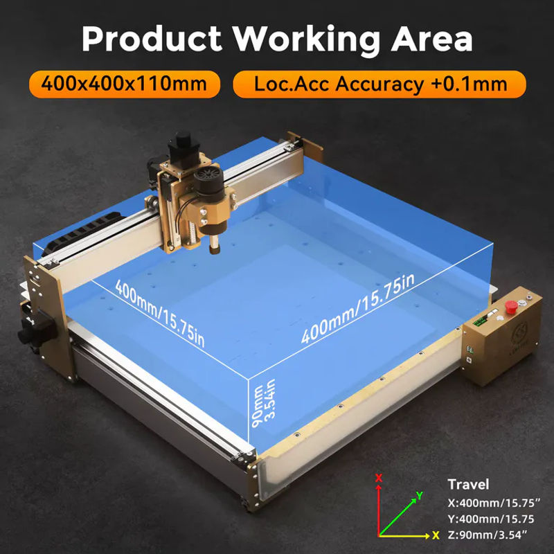 LUNYEE Router CNC-Maschine 4040 PRO für Holz, Metall und Acryl mit GRBL-Steuerung und 3 Achsen - Bild 6
