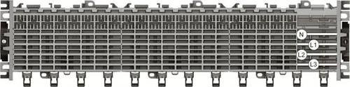ABB Smissline TP Starterpaket 56 PLE Verteiler mit Schienen L1, L2, L3, N in Grau, 125A - Bild 1