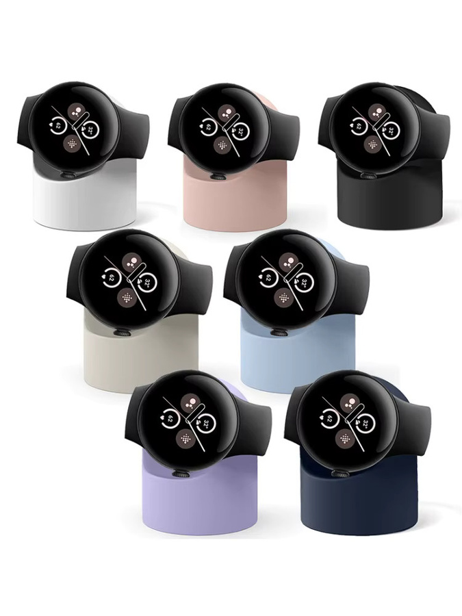 CHIICSMART Ladehalterung Silikon, Schwarz, Google Pixel Watch 2 - Bild 6