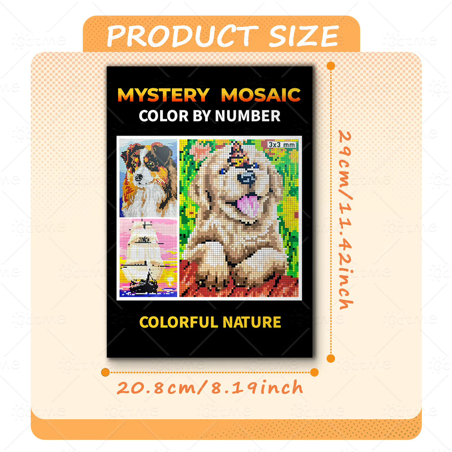 Mystery Mosaike Pixel Tier Malbuch mit bunten Graffiti Motiven zur Entspannung in Multicolor - Bild 2