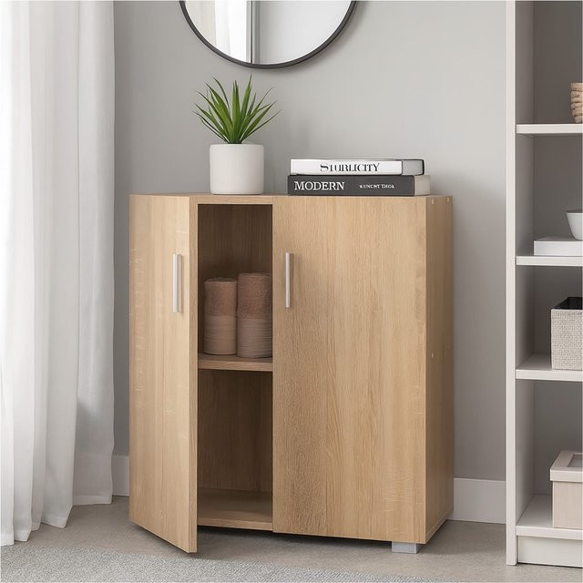 HTI-Living Sideboard Thekla mit 2 Fächern in Sonoma Beige - Bild 1