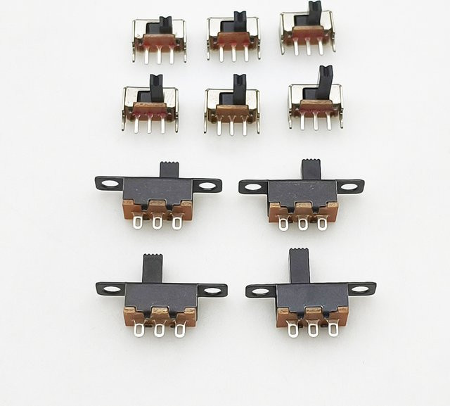 20 Stück SK12D07VG SS12F15 Micro Schiebeschalter 3Pin PCB 1P2T in Schwarz mit Griffhöhen von 2 mm bis 7 mm von LOCHEUK - Bild 1