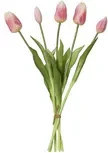 Decoris Kunstblumenstrauß Tulpen in Pink für die Tischdekoration - Bild 1