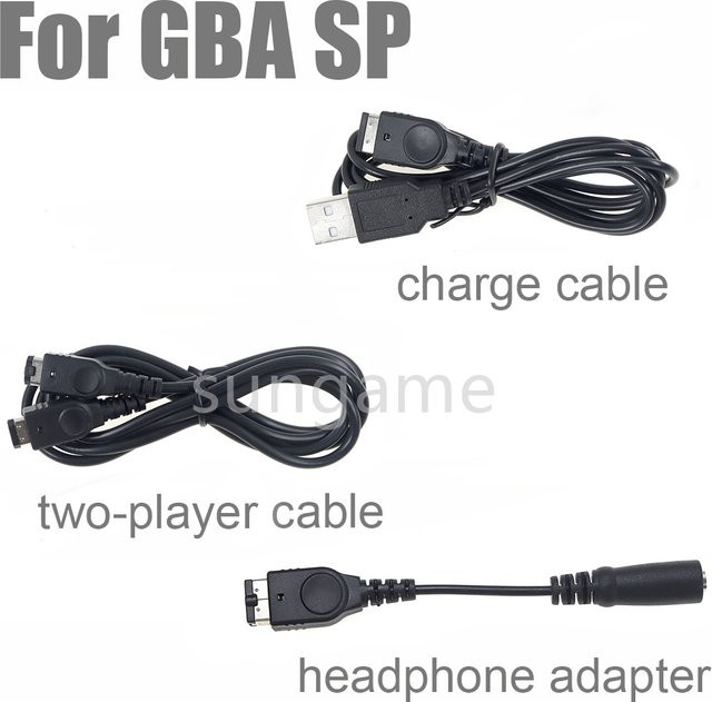 OCGAME USB-C Ladekabel für GBA SP in Schwarz zur Kopplung mit Kopfhörern - Bild 1