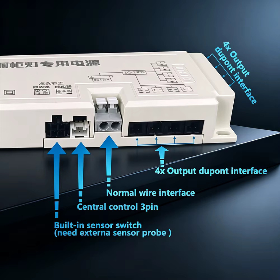 IKSLED Ultraflacher LED-Treiber als Konstantstromversorgung für LED-Streifen mit Europäischem Stecker, 12V/24V, Farbe: Weiß - Bild 4