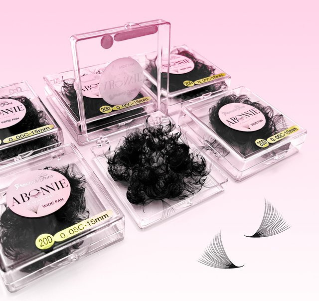 ABONNIE Wimpernverlängerung, 500 Fächer, Black, Unisex - Bild 1