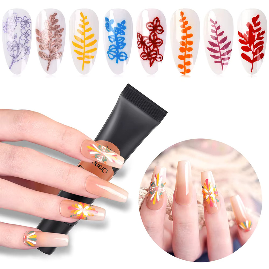 KADS Stamping Gel Polish Nagellack, 8 ml, Schwarz Weiß - Bild 3