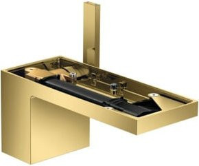 Hansgrohe Axor MyEdition Waschtisch-Einhebelmischer in Gold mit Push-Open-Abfluss und wassersparender Technologie - Bild 1