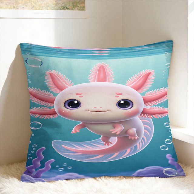 Moderner Axolotl Kissenbezug von JMG Clothing in Blau und Multicolour, B/H: 40 x 40 cm - Bild 1