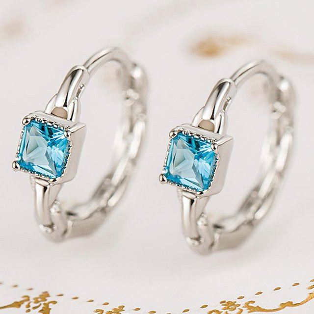 Lucky Star Jewelry Diamantohrringe, Blauer Zirkon, Damen - Bild 1