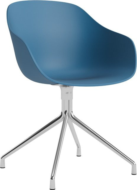 HAY About A Chair AAC 220 mit Armlehnen in Blau aus Aluminium - Bild 1