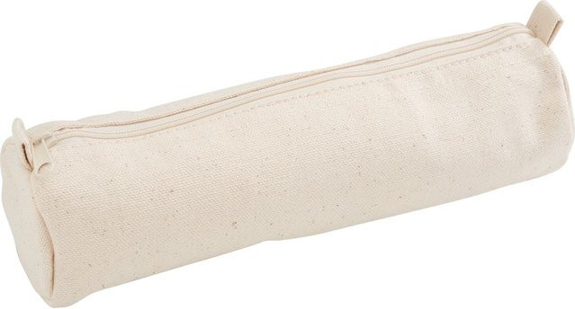 VBS Federtasche aus Baumwolle mit Reißverschluss in Beige/Elfenbein, B: 20,5 cm, H: 5,5 cm, T: 1,0 cm - Bild 1