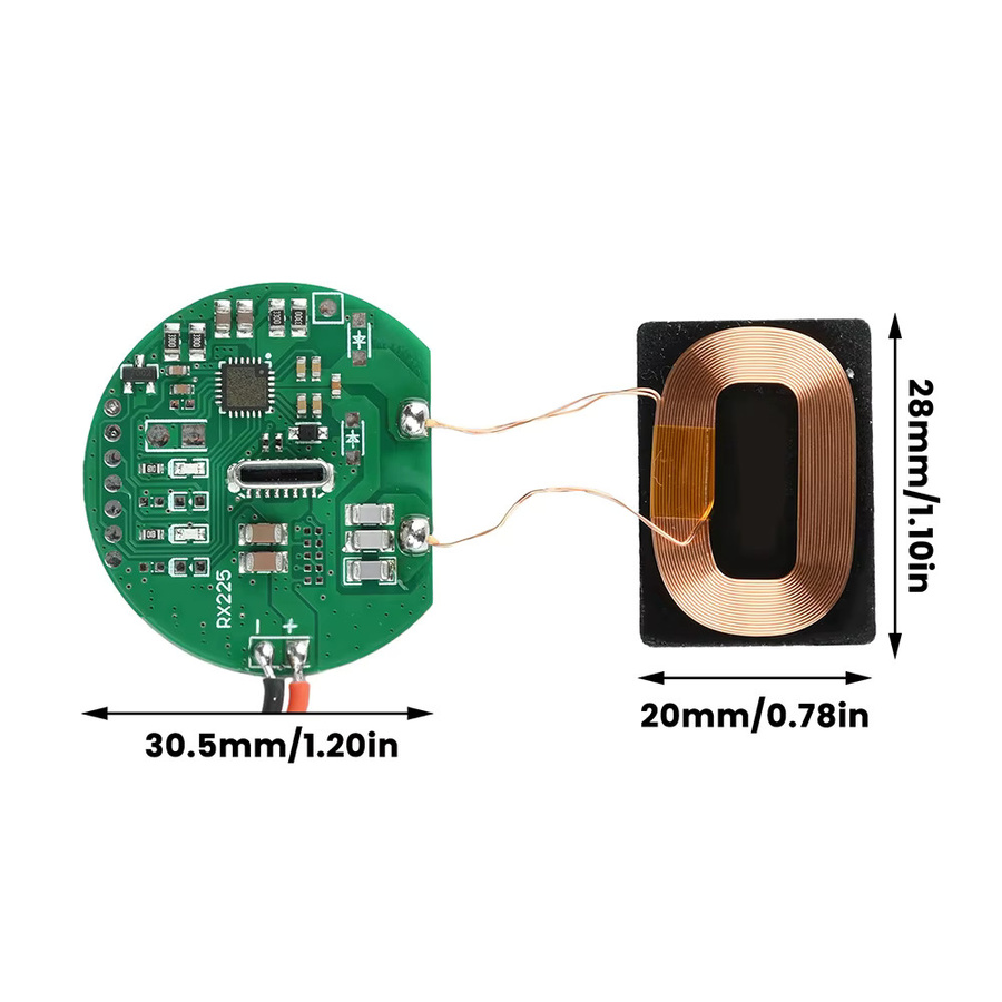 Aideepen 5W Drahtloses Ladeempfänger Modul mit USB-C Anschluss und Spule für DIY Projekte - Bild 3