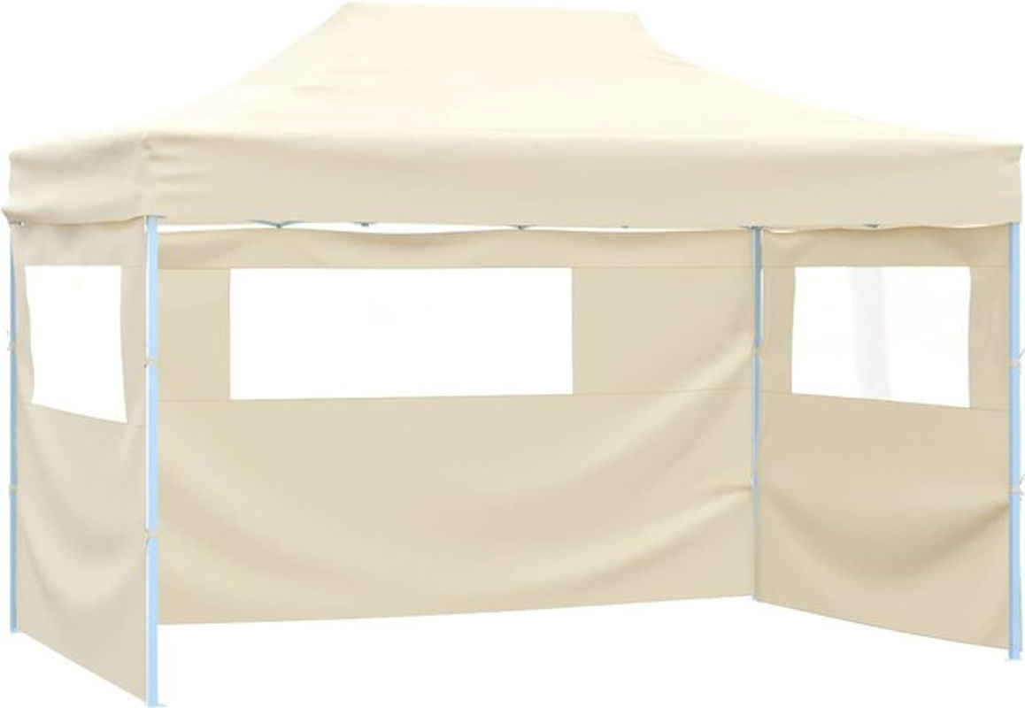 vidaXL Partyzelt aus Oxford-Stoff in Beige mit Stahlgestell, B/T/H: 431 x 291 x 315 cm - Bild 1