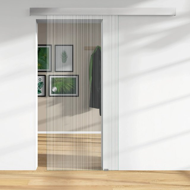 Skyscope Glasschiebetür aus ESG Floatglas mit Lasermattierung, transparent, B: 206,0 cm, H: 94,0 cm, Tiefe: 0,8 cm - Bild 1
