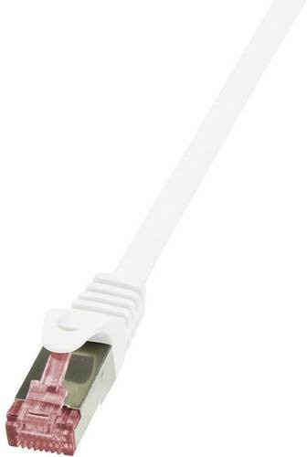 LogiLink CQ2081S CAT 6 S/FTP RJ45 Netzwerkkabel Ethernet LAN Patchkabel Weiß, Länge: 7,50 m - Bild 1