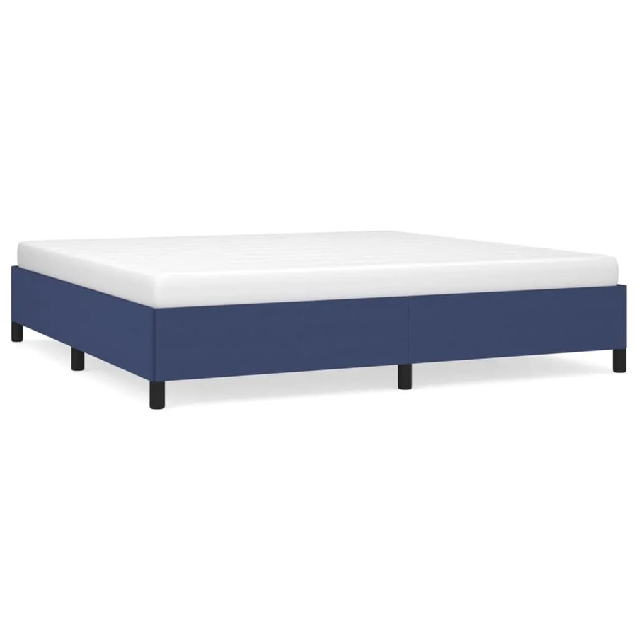 vidaXL Bettgestell modern in Blau mit Stoffbezug B/T/H: 200 x 200 x 35 cm - Bild 2