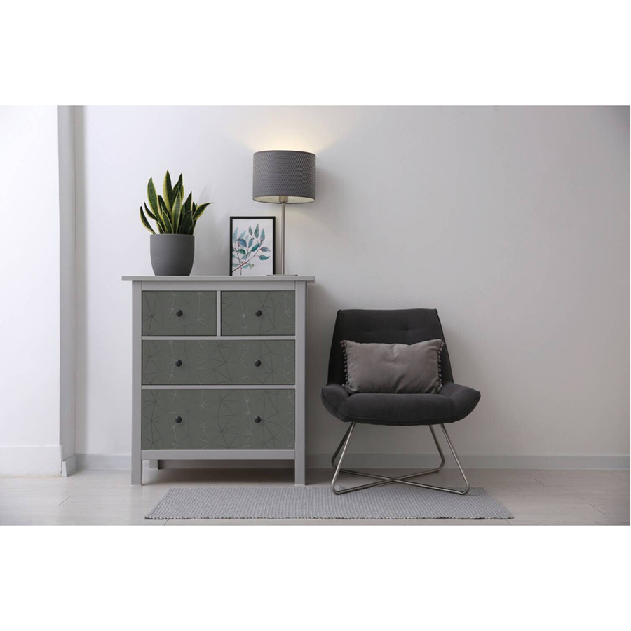 d-c-fix Klebefolie Grafik One-Line-Art Silbergrau B: 45 cm, L: 200 cm - Bild 2