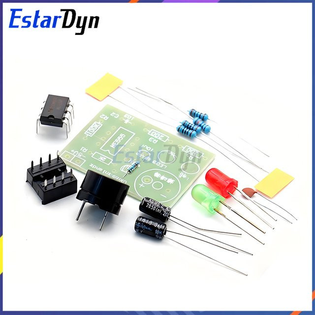 Estardyn NE555 Astable Multivibrator DIY Elektronik-Kit mit Dual Flash Light in Multicolor - Bild 1